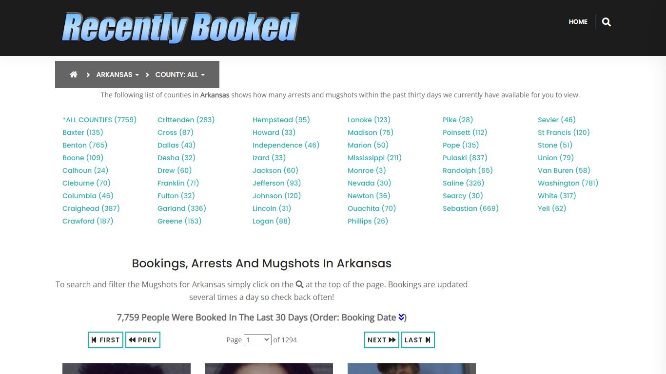 Recent bookings, Arrests, Mugshots in Arkansas - Recently Booked